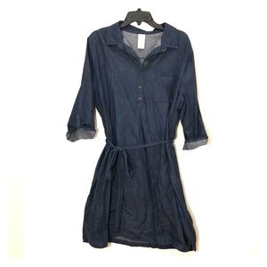 Denim Belted Dress